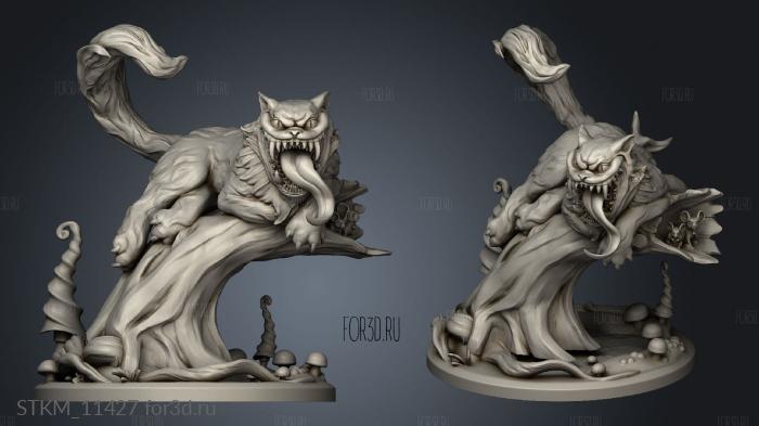 Alice in Nightmareland Cheshire Cat stl model for CNC