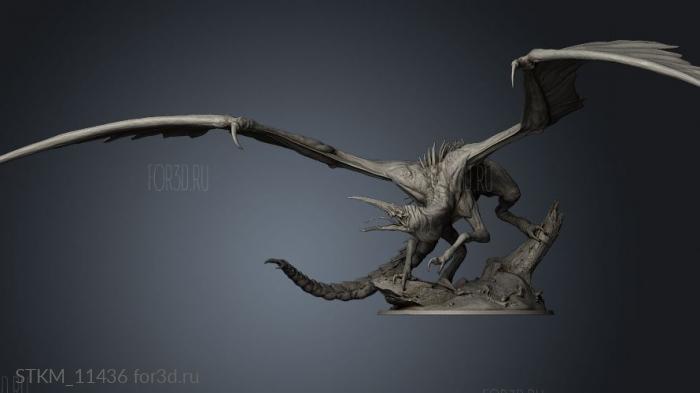 Undead Blood Sucker Dragon stl model for CNC