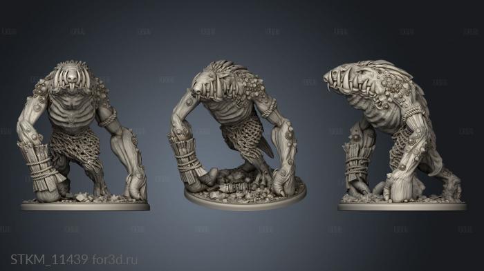 Chaos Lvl IX troll stl model for CNC