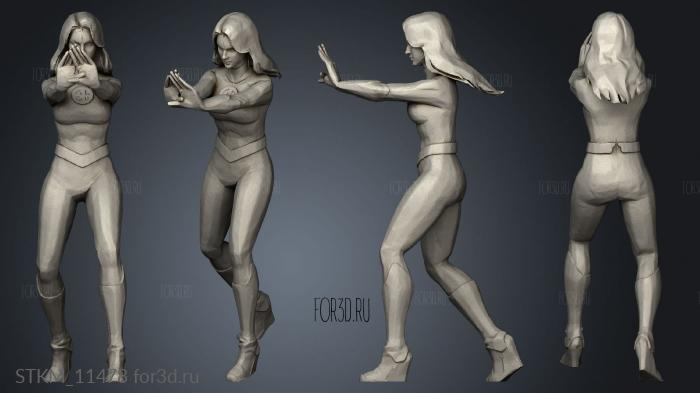 Fantastic Four Marvel wargaming invisible woman stl model for CNC