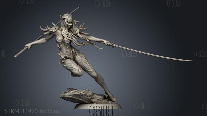 Undead Succubus Fighter Succube Wing stl model for CNC