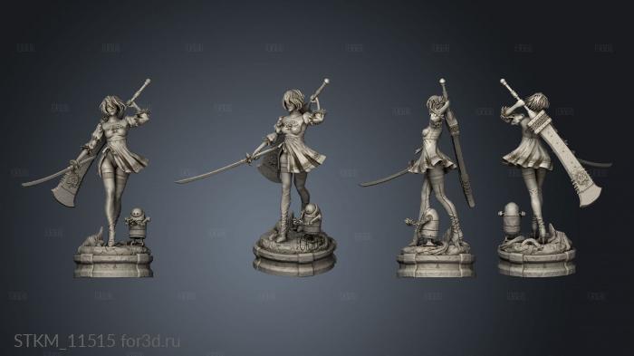 Nier Automata detail stl model for CNC