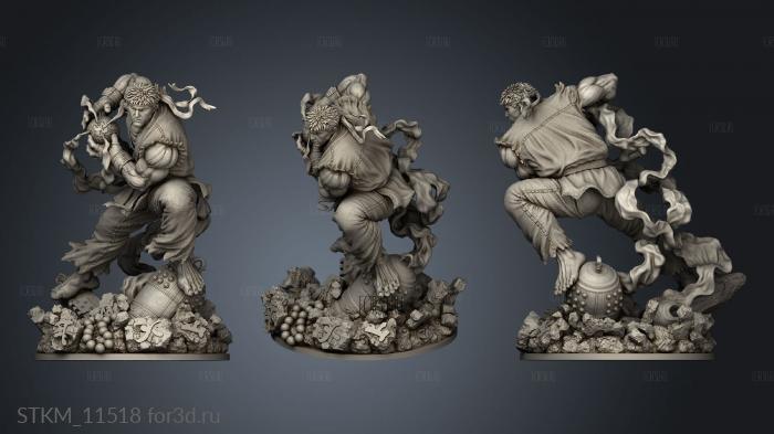 ryu street fighter stl model for CNC