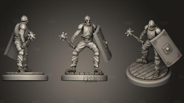 Skeleton   Infantry   Mace + Scutum Shield   Ready Pose + Wooden Base