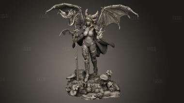 Королева Драконов 3d stl модель для ЧПУ