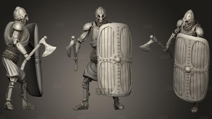 Skeleton Axe   Axe + Square Shield   Idle Pose