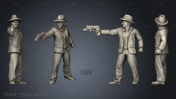 SKULL HUNTERS THE BONE CLAN PCPD POLICE DETECTIVE BILLY HAMBERT stl model for CNC