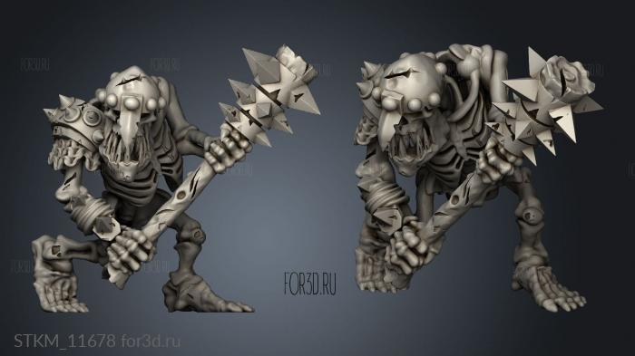 skeleton goblin stl model for CNC