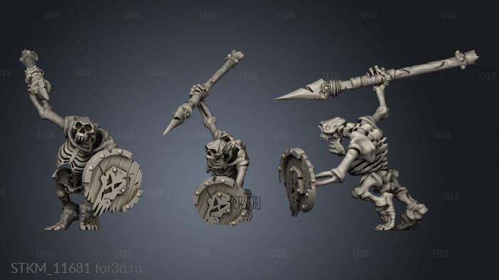 skeleton goblin stl model for CNC