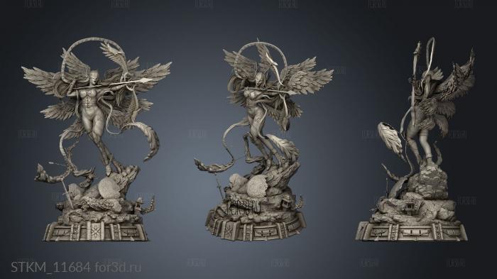 Angewomon Arrow Angel stl model for CNC