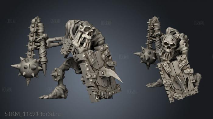 skeleton goblin stl model for CNC