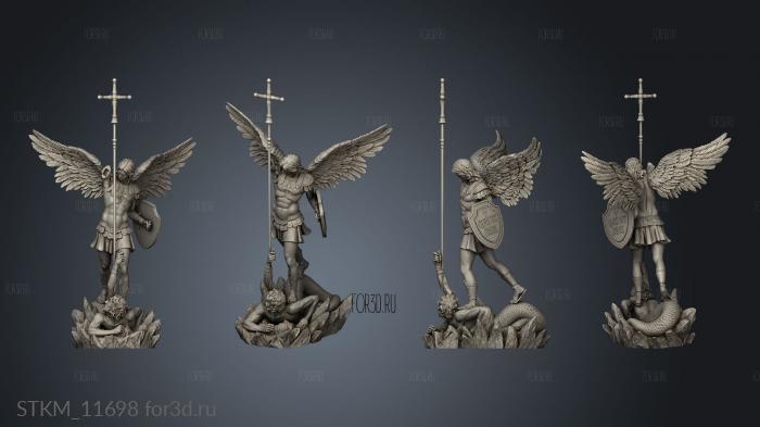 Archangel Michael Statue stl model for CNC