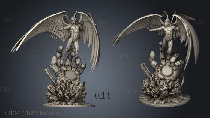 archangel michael ballares sculptor stl model for CNC