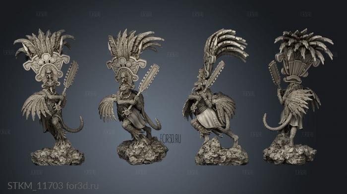 Agama Sundancers Feathered Priests stl model for CNC