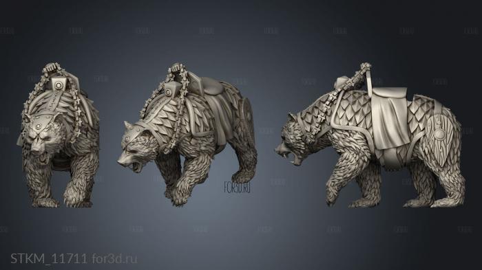 Bear Riders stl model for CNC