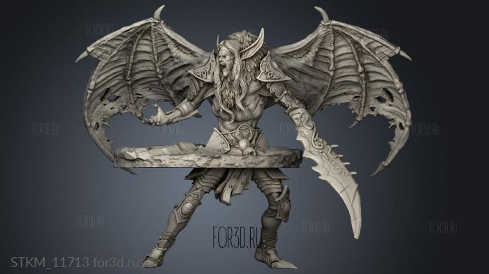 Kirath the Sentinel Werebat Elf stl model for CNC