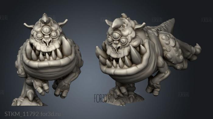 Goblin Ticksaur stl model for CNC