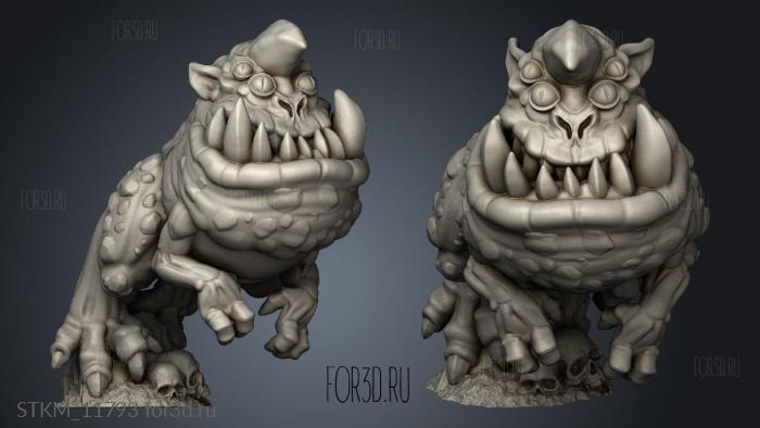 Goblin Ticksaur stl model for CNC