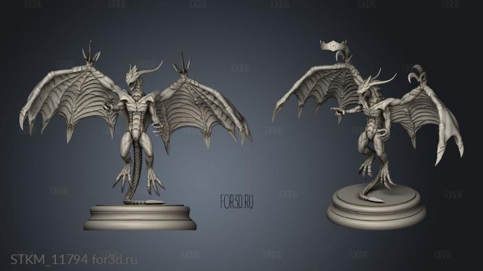 Dragon aile droite stl model for CNC