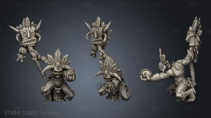 barbarian shaman and witch doctor witch doctor stl model for CNC