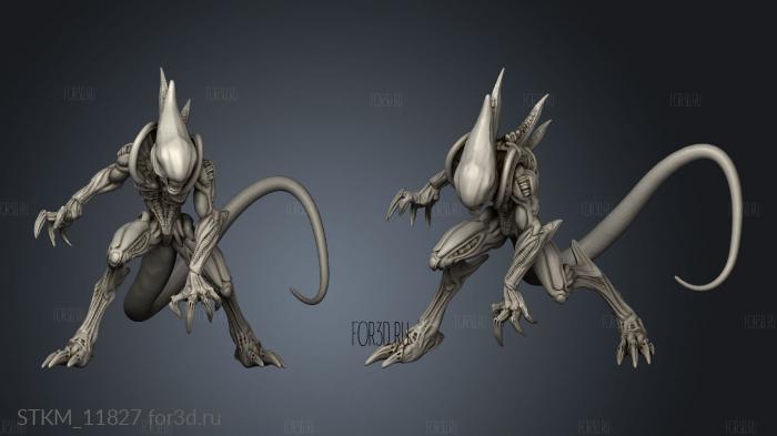 Aliens solo gigerian royal blood warrior stl model for CNC