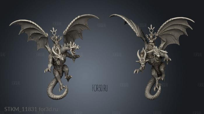 Despoilers Dragon sorceress on stl model for CNC