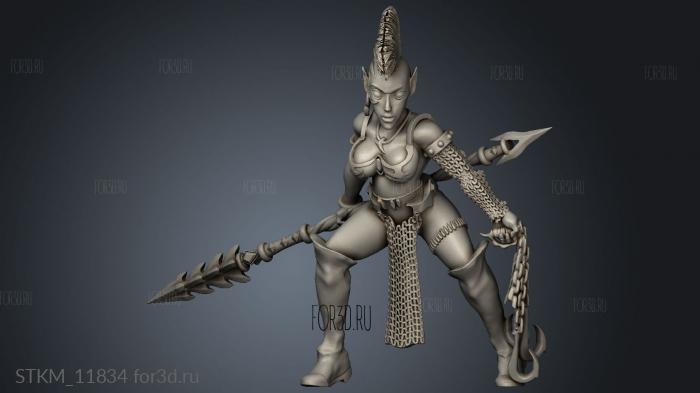 heroes batch dark elf princess stl model for CNC