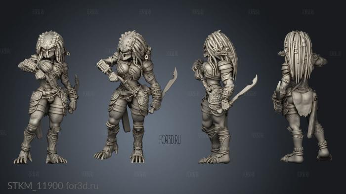 Aliens vs Skull Hunters BONITA ELITE VIXEN ELDER GRAY BACK HUNTER 3d stl модель для ЧПУ