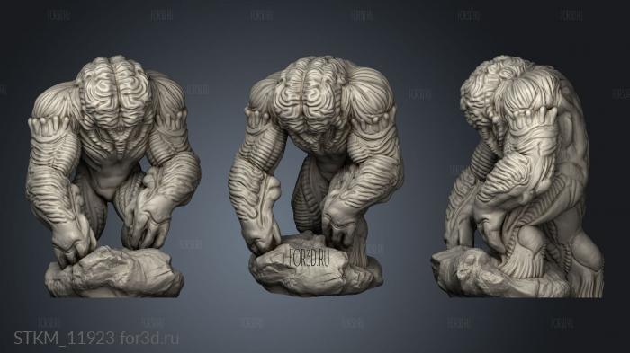 Brain Golem Un stl model for CNC