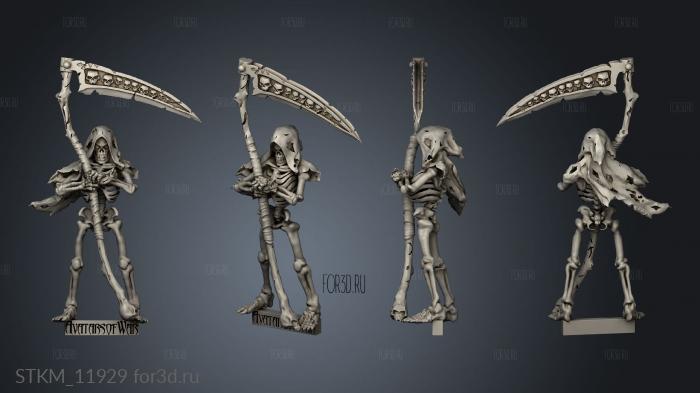 heroes batch skeleton scythe stl model for CNC