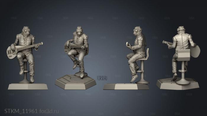 Characters Bassist stl model for CNC