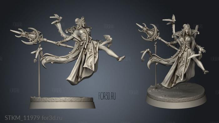 Almanarea Battle Mage Lovers female stl model for CNC