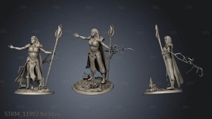 Arcanum Akara The Sorceress stl model for CNC