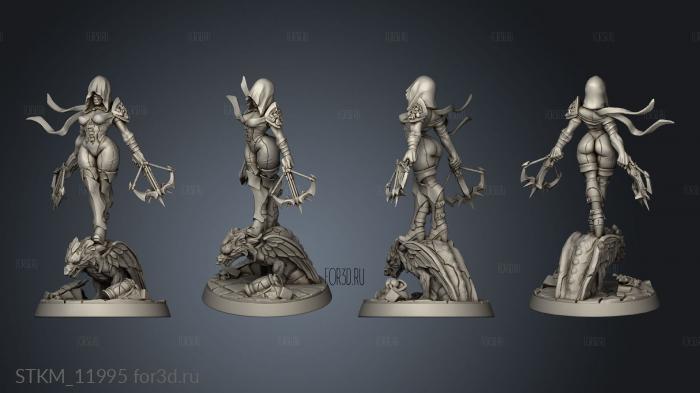 Demonbane Pinup Requiem Demon Hunters Janet stl model for CNC