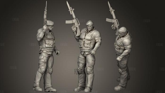 Soldier Of Fortune (Army Man) stl model for CNC