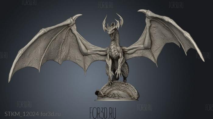 Ancient Green Dragon Druid stl model for CNC