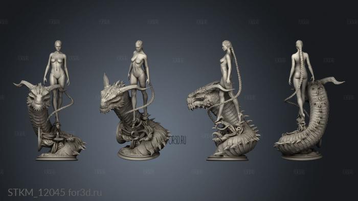 Angelina Jolie Beowulf Grendel Mother stl model for CNC