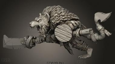 Крыса-шиноби 3d stl модель для ЧПУ