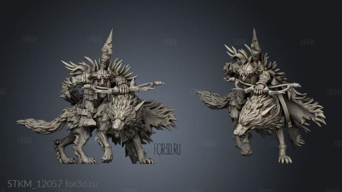 goblin wolfrider stl model for CNC