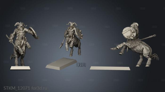 BEASTMEN CENTAURS FLAT stl model for CNC