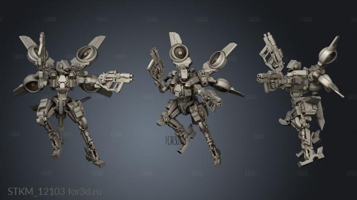 yukimasa battle droid ravager unit flight stl model for CNC