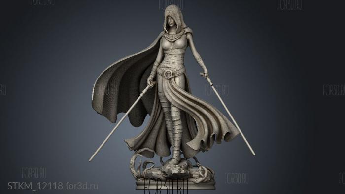 Asajj Ventress Star Wars stl model for CNC