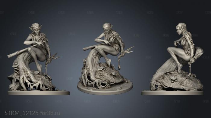 Forest Mushroom Nymph stl model for CNC