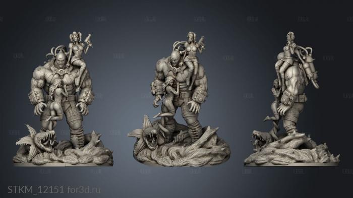 Bane Diorama stl model for CNC