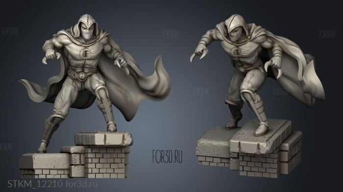 Moon Knight Crescent Lunatic mk stl model for CNC