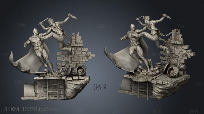 Batman vs Guason Batmany stl model for CNC