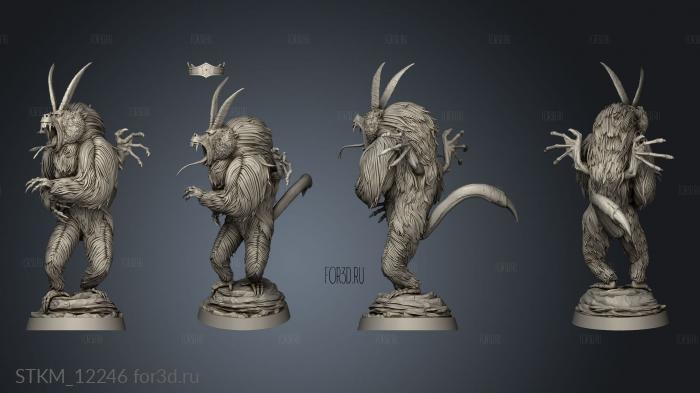 Baboons Baboo Standing 3d stl модель для ЧПУ