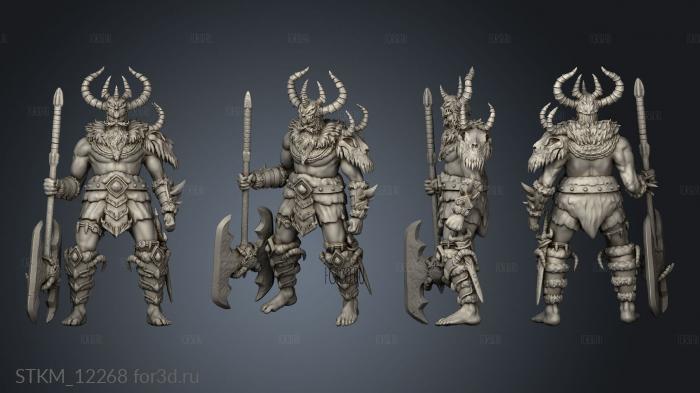 Cursed Forge frost giant huge stl model for CNC