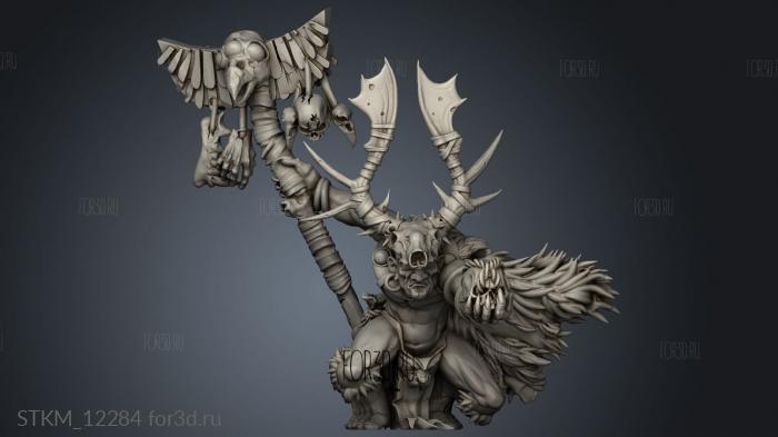 barbarian shaman and witch doctor stl model for CNC