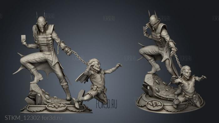 Batman Who Laughs stl model for CNC